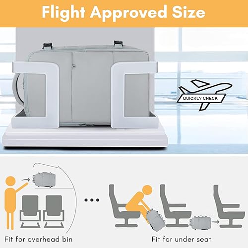 Vista 178 de Taygeer Mochila de mano para mujer, mochila de viaje de 35 litros para mujer, aprobada por aerolíneas, bonita bolsa de viaje para artículos Azul