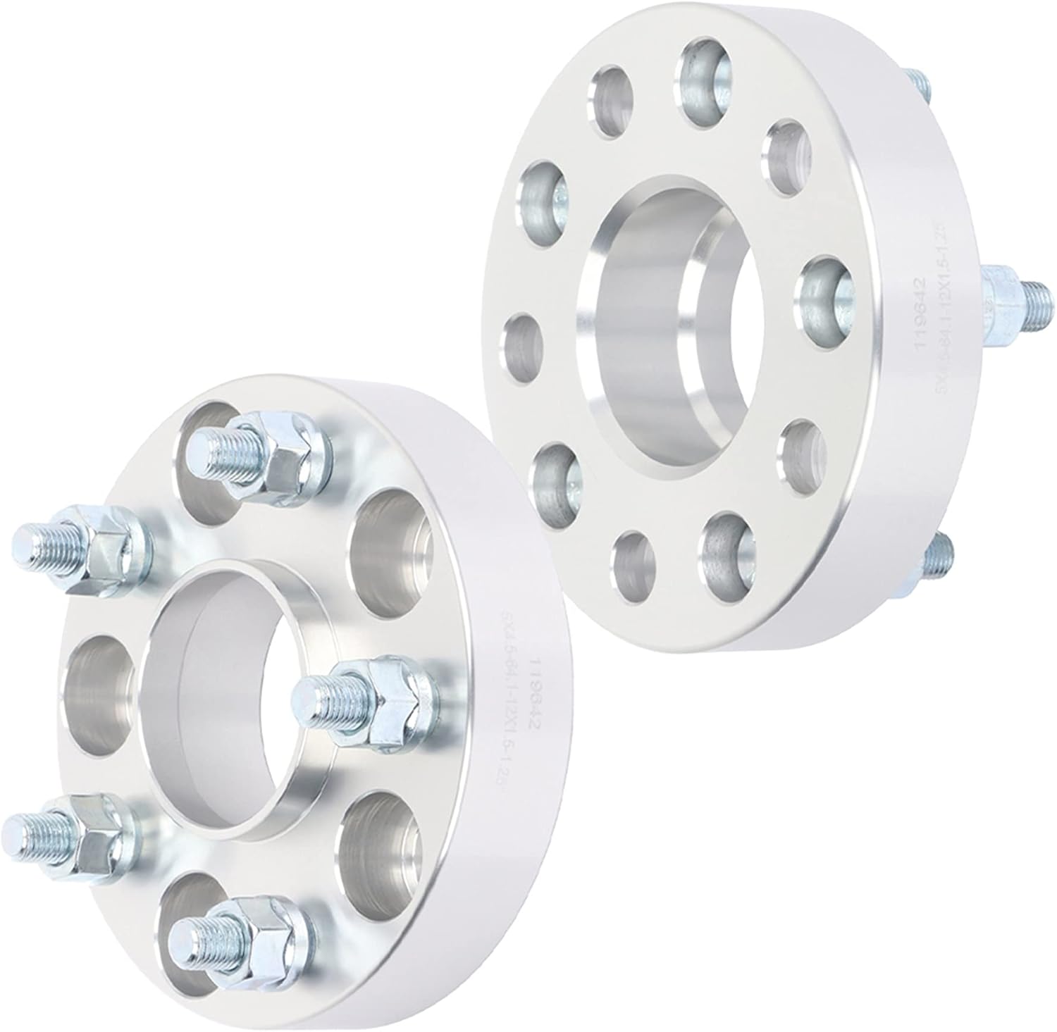 SCITOO 2 pcs 5LUG 1.25 inch Wheel Spacers 5x4.5 with 12x1.5 Studs 64.1CB Wheel spacers