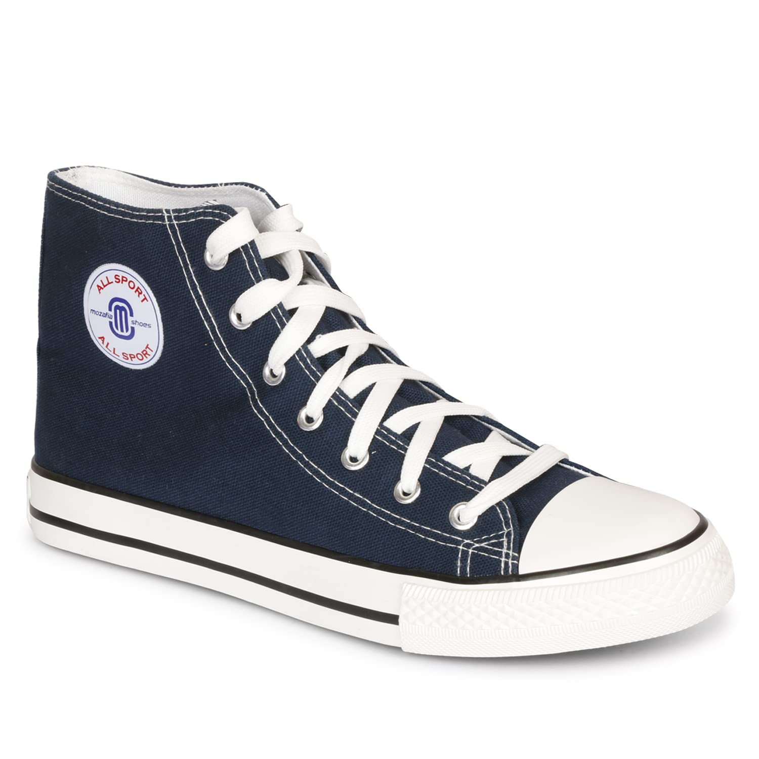 MOZAFIA Comfortable Fashion Lace-up Sneakers with Classic High Tops Canvas Casual Shoes for Men (MZF-NW-All-Sport-Long-Navy-6) (B0B7RZRZRP) Amazon Price History, Amazon Price Tracker