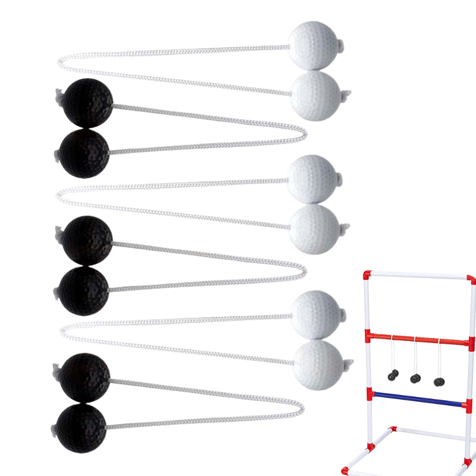 Ladder Toss Balls - Ladderball Game Set - Safe Sport Accessories Tossing Step Toy for Adults Kids Girls Outdoor Beach Yard Lawn