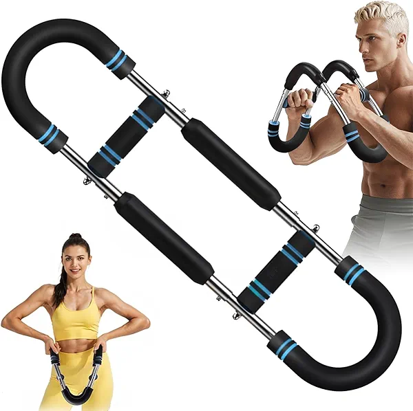 Puxinargo Twister Arm Trainer - Adjustable Resistance Arm & Chest Exerciser, Portable Forearm Strengthener with Detachable Design, Power Twister Bar for Home Gym, Outdoor & Office Workout