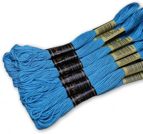 Miniatura 36 de Paquete de 12 hilos de bordado de alta calidad, madejas de 100% algodón egipcio de alta calidad, hilo de bordado de punto de cruz, algodón trenzado