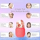 HOBITEQ Hair Scalp Manual Massager Shampoo Brush & Face ice roller massager with Head massager Scalp Scratcher 12 Finger Body Relaxing Hair Massage Soft Silicone (Head Massager+Shampoo Brush +Ice Roller)- Multicolor gallery image