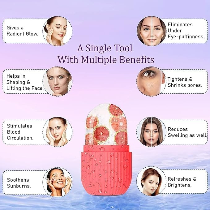 Image of Hair Scalp Manual Massager Shampoo Brush & Face ice roller massager with Head massager Scalp Scratcher 12 Finger Body Relaxing Hair Massage Soft Silicone (Head Massager+Shampoo Brush +Ice Roller)- Multicolor