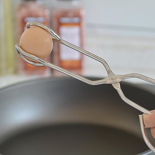 Miniatura 5 de Juego de pinzas de tijera de cocina de acero inoxidable, 2 piezas (1013 pulgadas) para cocinar, asar a la parrilla, servir y barbacoa