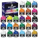 24 Pigment Pastes for Epoxy Resin Jars Set - Thick Pigment Paste - Opaque Resin Pigment - Solid Epoxy Resin Dye - Resin Paste Pigment - Epoxy Resin Color Pigment - Mica Powder Paste