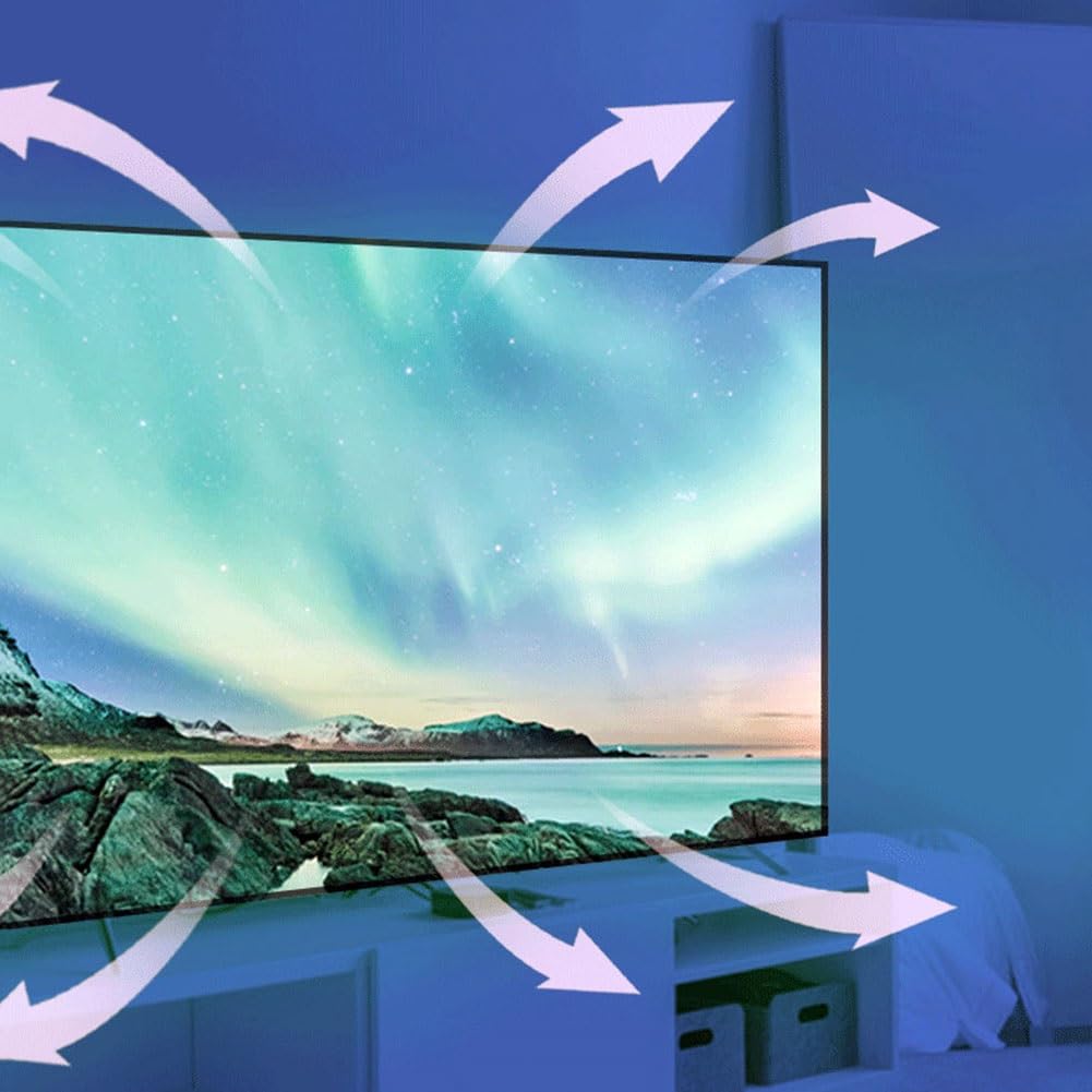 Écran de Projecteur 16:9 130 Pouces, Écran de Projection Pliable Portable Écran de Films Anti-Plis for Cinéma Intérieur Extérieur à Maison(84in(184x105cm))