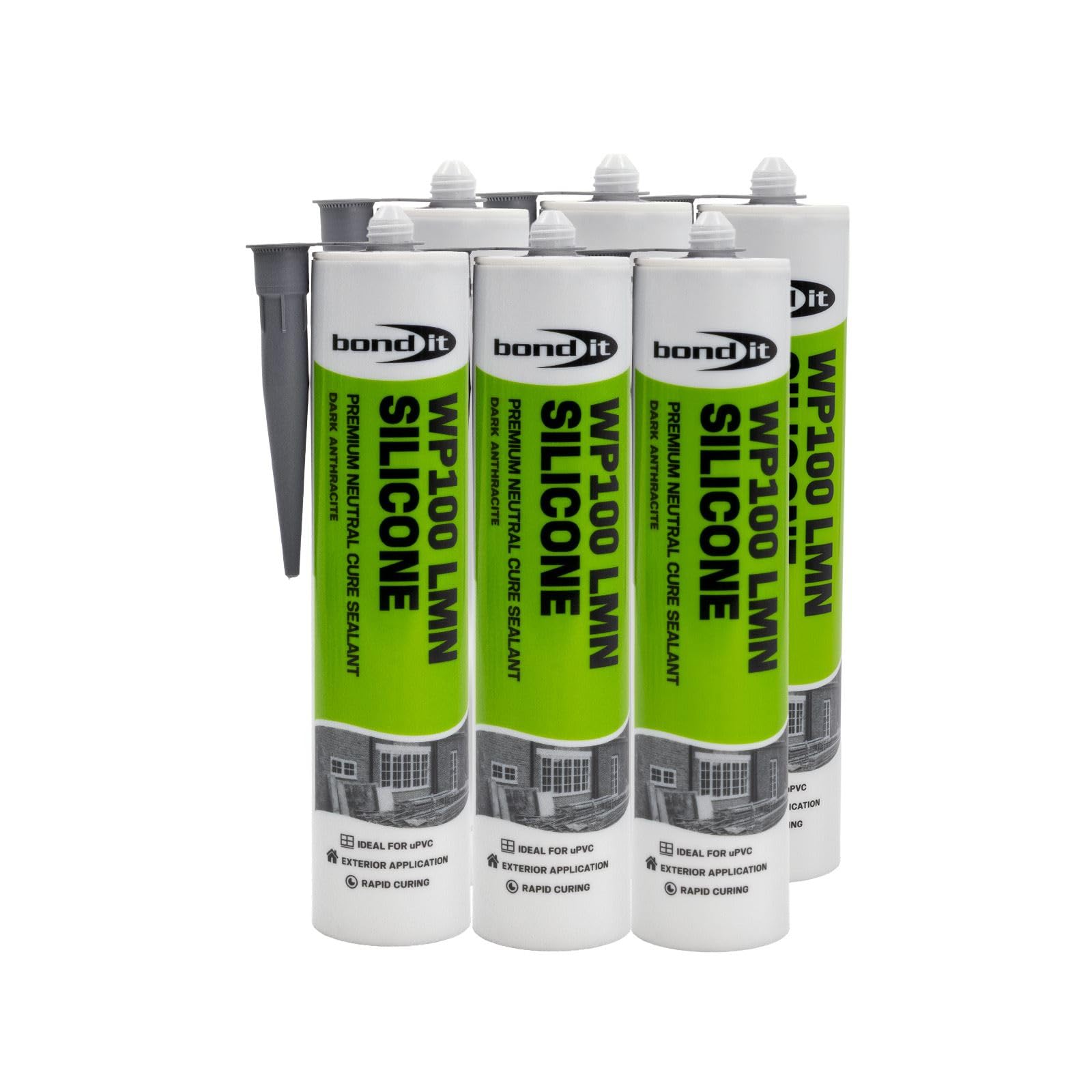 Bond-It WP100 Neutral Silicone Sealant (6 Pack) - Dark Anthracite