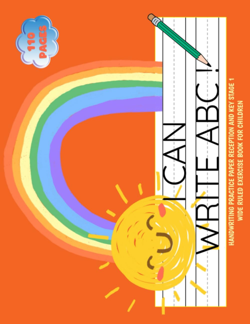 Handwriting Practice Paper Reception and Key Stage 1: Wide Ruled Exercise Book For Children
