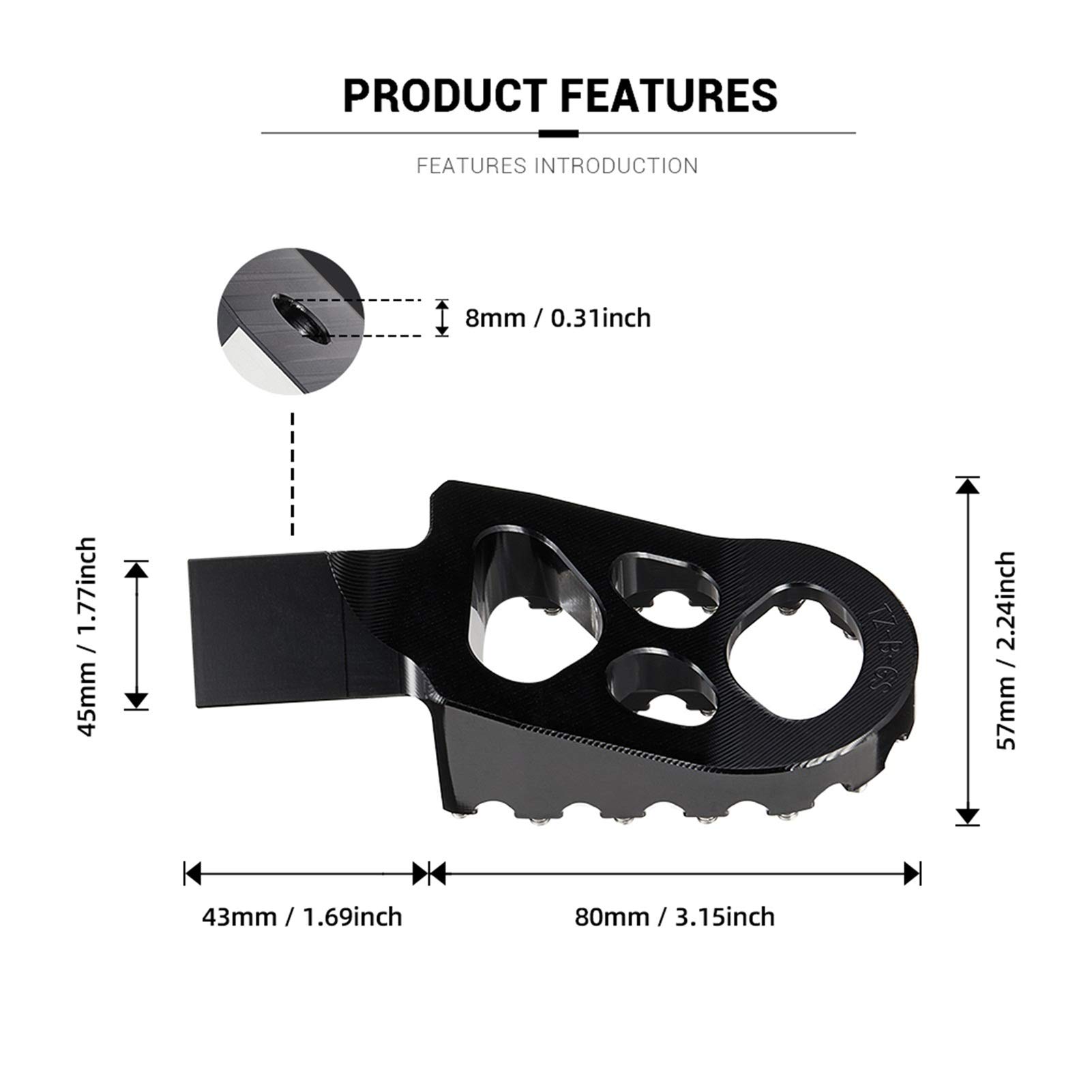 Estriberas Pedales De Estriberas Anchas De Palanquilla Negra CNC para R1200GS LC para ADV F750GS F850GS Estriberas R 1200 para GS para Aventura Estriberas Clavijas