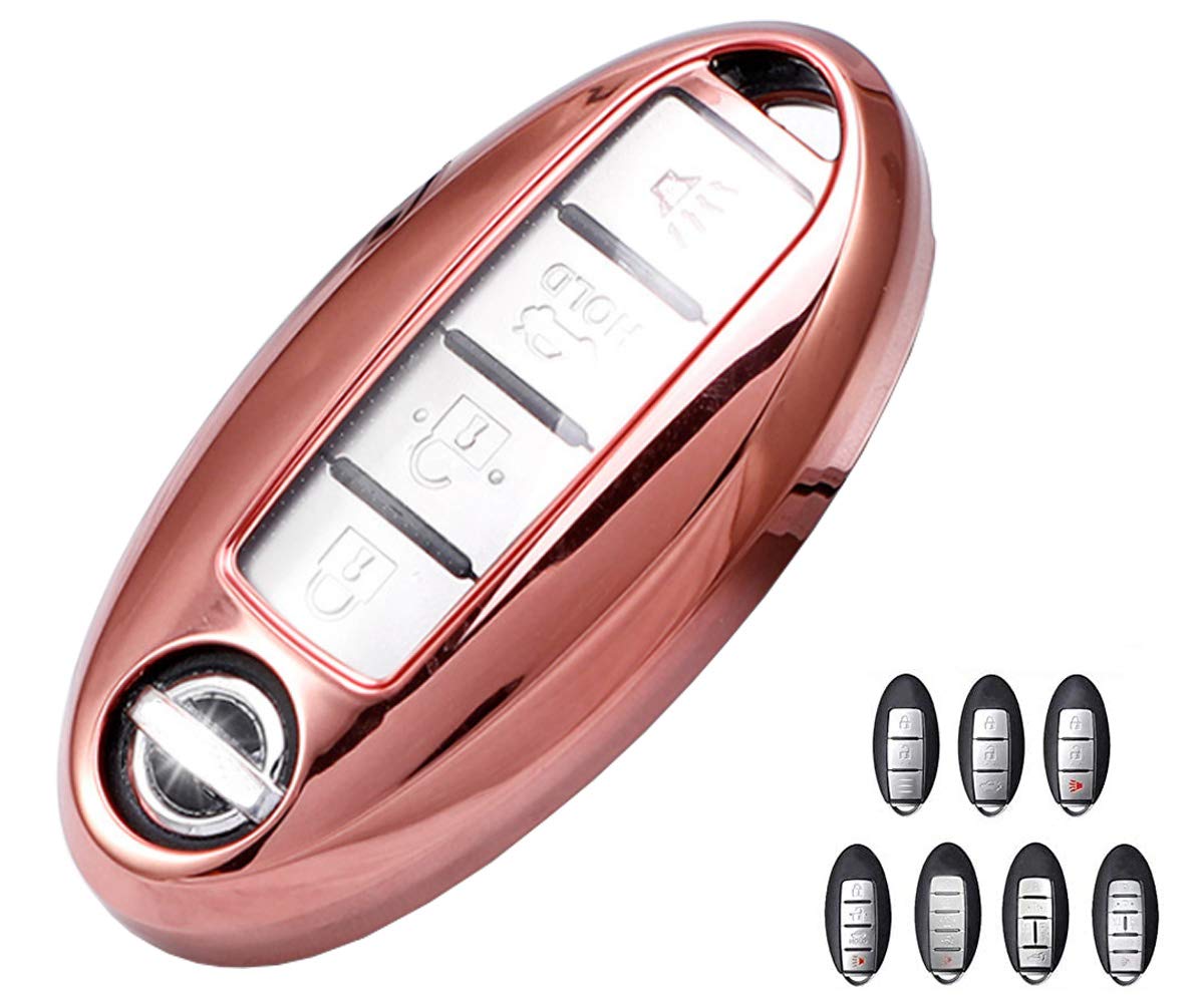 Funda de llave Nissan rosa para organizar tus accesorios del coche en la rutina diaria 6