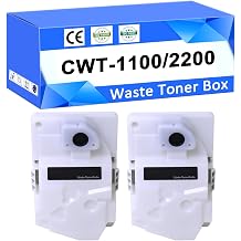 CWT-1100 CWT-2200 Waste Toner Bottle Box Compatible for Pantum CP1100 CP1100DN CP1100DW CP1150 CP1150DN CP2200DN CP2200DW CP2250DN CM1100DN CM1100DW CM2270ADN Printe 2-Pack