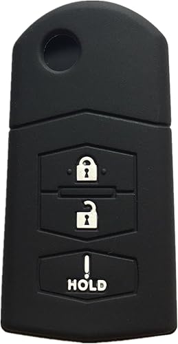 Rpkey Funda de silicona para llavero de entrada sin llave, repuesto para Mazda 2 3 5 6 CX-5 CX-7 CX-9 RX-8 MX-5 Miata BGBX1T478SKE125-01