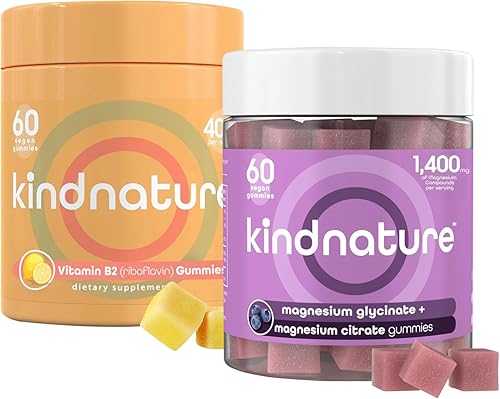 Kind Nature Migraine Relief Power Duo paquete de gomitas B2 y magnesio