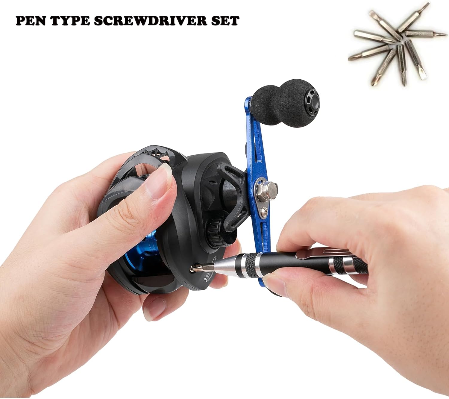 QUA'ANNYU Upgraded Version Fishing Reel Cleaning Kit | Fishing Reel Maintenance Kit | Fishing Reel Care Kit | Fishing Rod Repair Kit | Spool Pin Remover|Basic Set