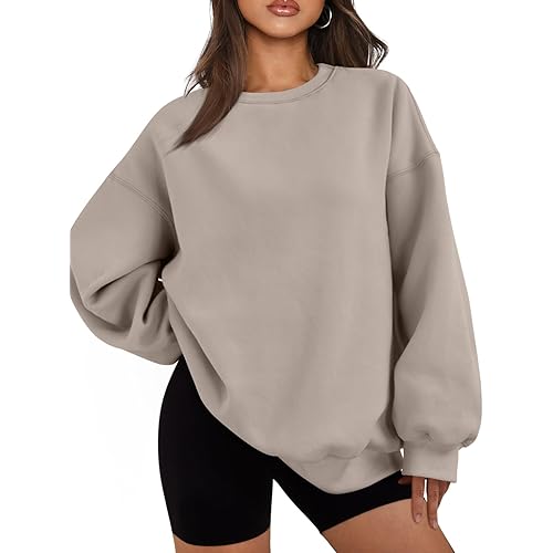 EFAN Womens Oversized Sweatshirts Hoodies Fleece Crewneck Sweaters Casual Tops Comfy Fall Fashion Outfits Winter Clothes 2025
