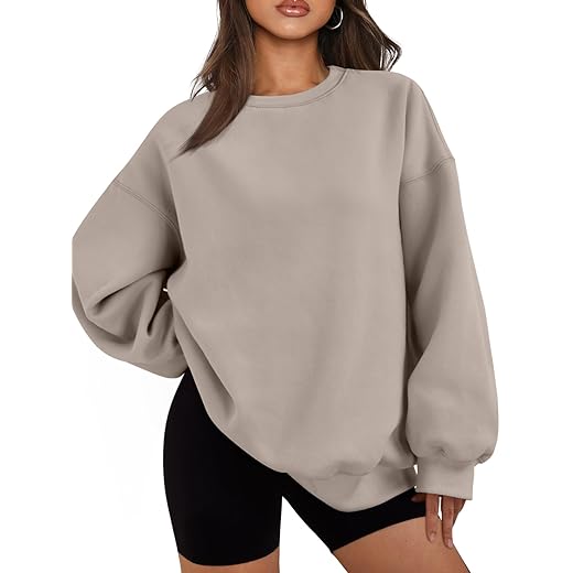 EFAN Sweatshirts Hoodies for Women Oversized Sweaters Fall Outfits Clothes 2023 Crew Neck Pullover Tops Loose Comfy Winter Fashion