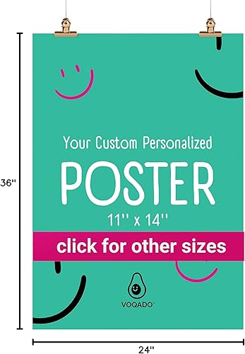 Miniatura 9 de Voqado Impresión personalizada de foto a póster (sube tu imagen/foto), póster en lienzo personalizado con tu propio diseño (fabricado en los Estados