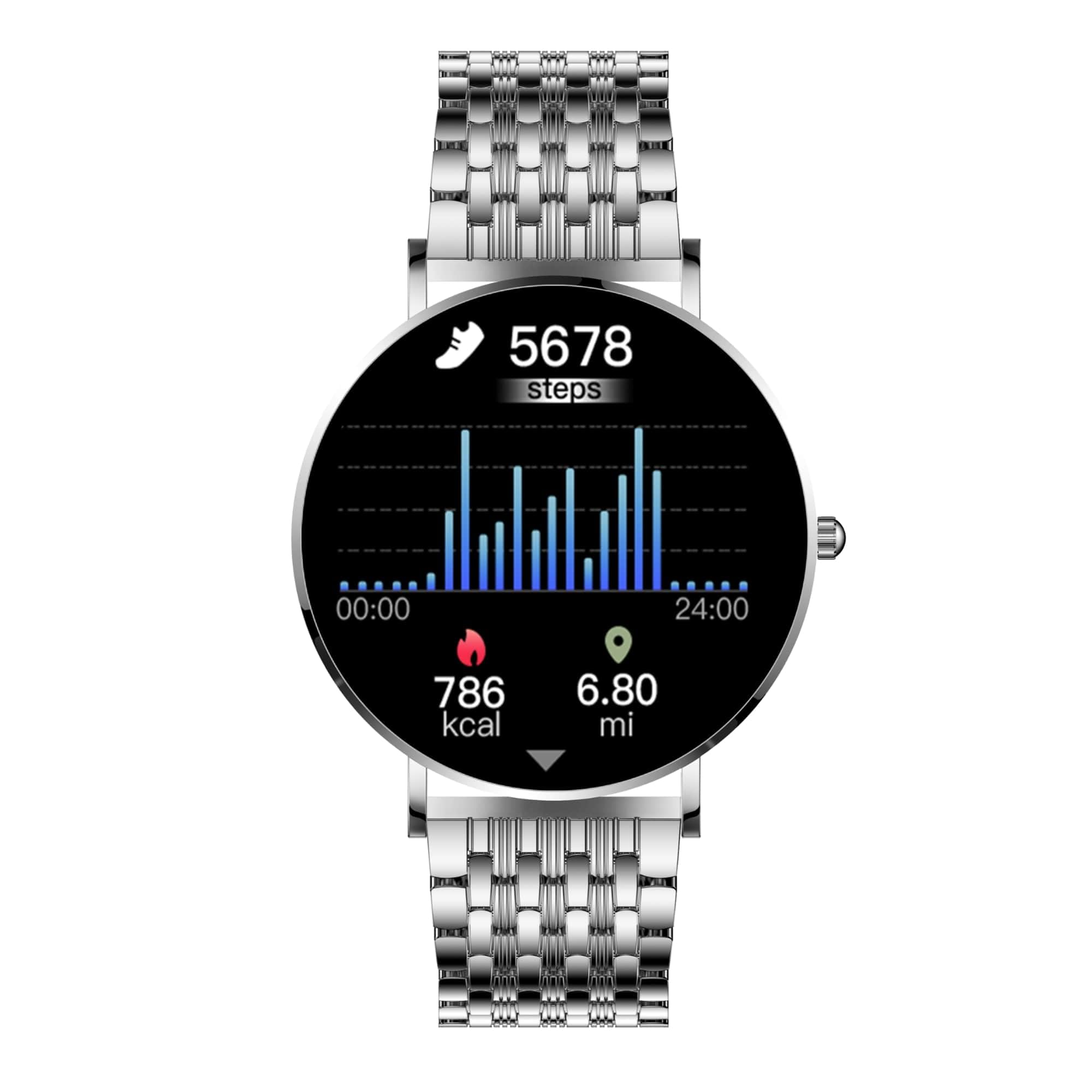 XCOAST SIONA 2 Damen Smartwatch Silber – Elegantes Strickarmband, AMOLED Display, Fitnessuhr mit Herzfrequenz, Blutdruck & SPO₂, 21+Sportmodi, IP68 wasserdicht, 7 Tage Akku, Android & iOS