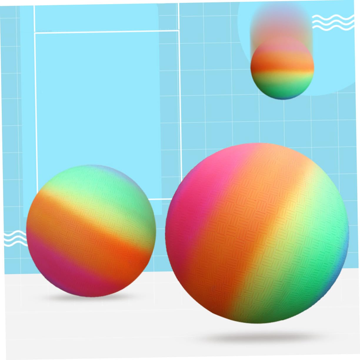 BESPORTBLE Pelota de Arcoíris Gruesa 22cm PVC, 5 Piezas para Niños