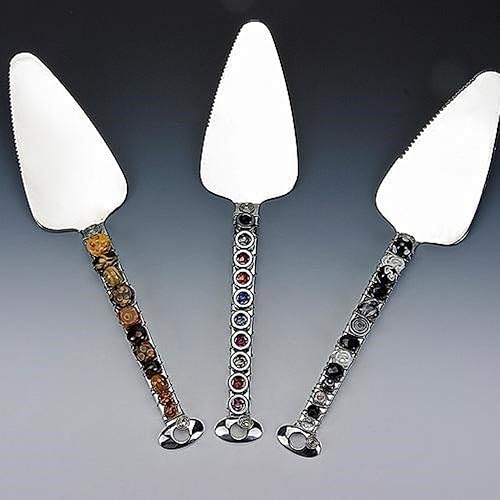 Stainless Steel CakePie Server Wire Wrapped With Beads