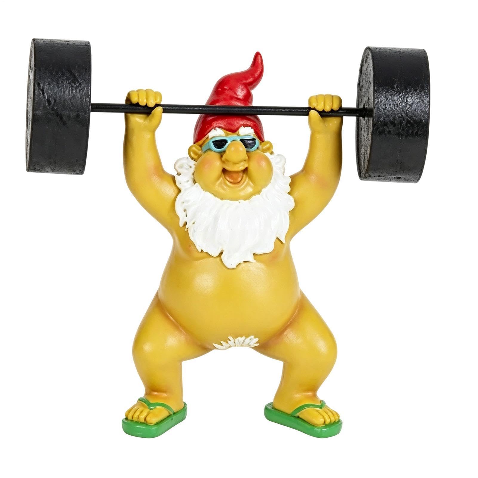 Nain de jardin cadeau de Noël original statue résine pour cour et terrasse