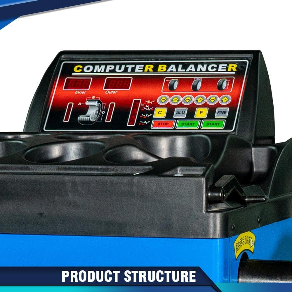 PIT66 Wheel Balancer Tire Balancers Machine Rim Car Heavy Duty 680, Blue