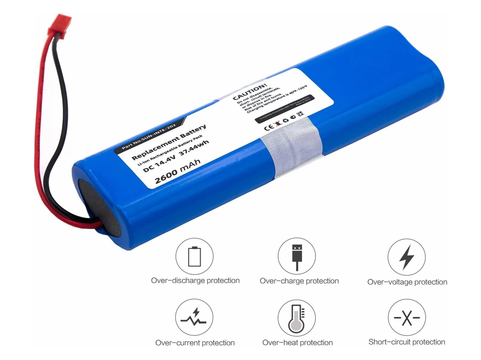 Vhbw batteria sostituisce iLife SUN-INTE-202 per aspirapolvere (3000mAh