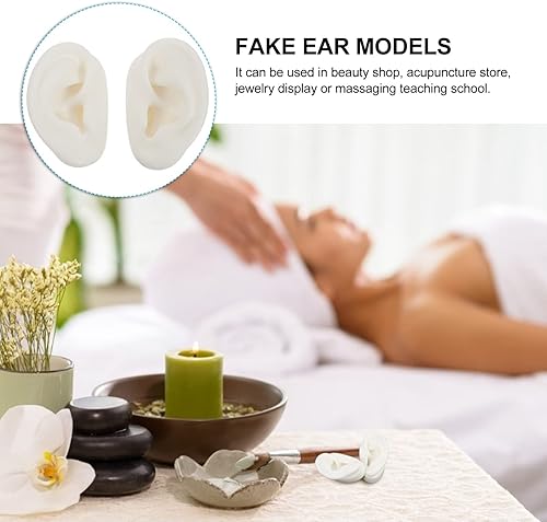 Miniatura 8 de Modelo de oreja de silicona, aretes falsos Earmold, exhibiciones de oído para auriculares, aretes de joyería, accesorios para exhibiciones,