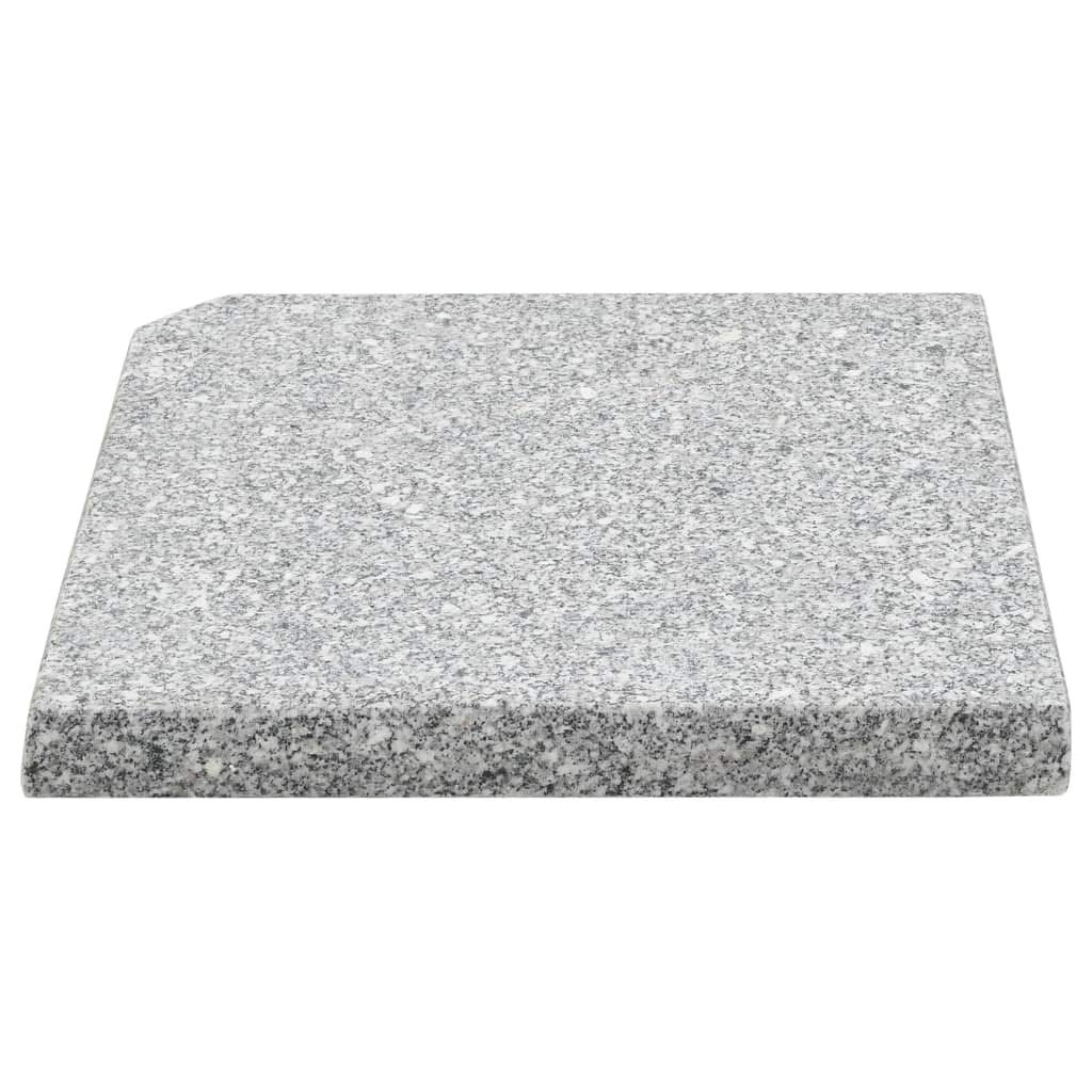 Piastre di peso per ombrellone in granito, supporto triangolare per balcone, terrazzo, giardino, supporto stabile con peso robusto per una base sicura dell'ombrellone