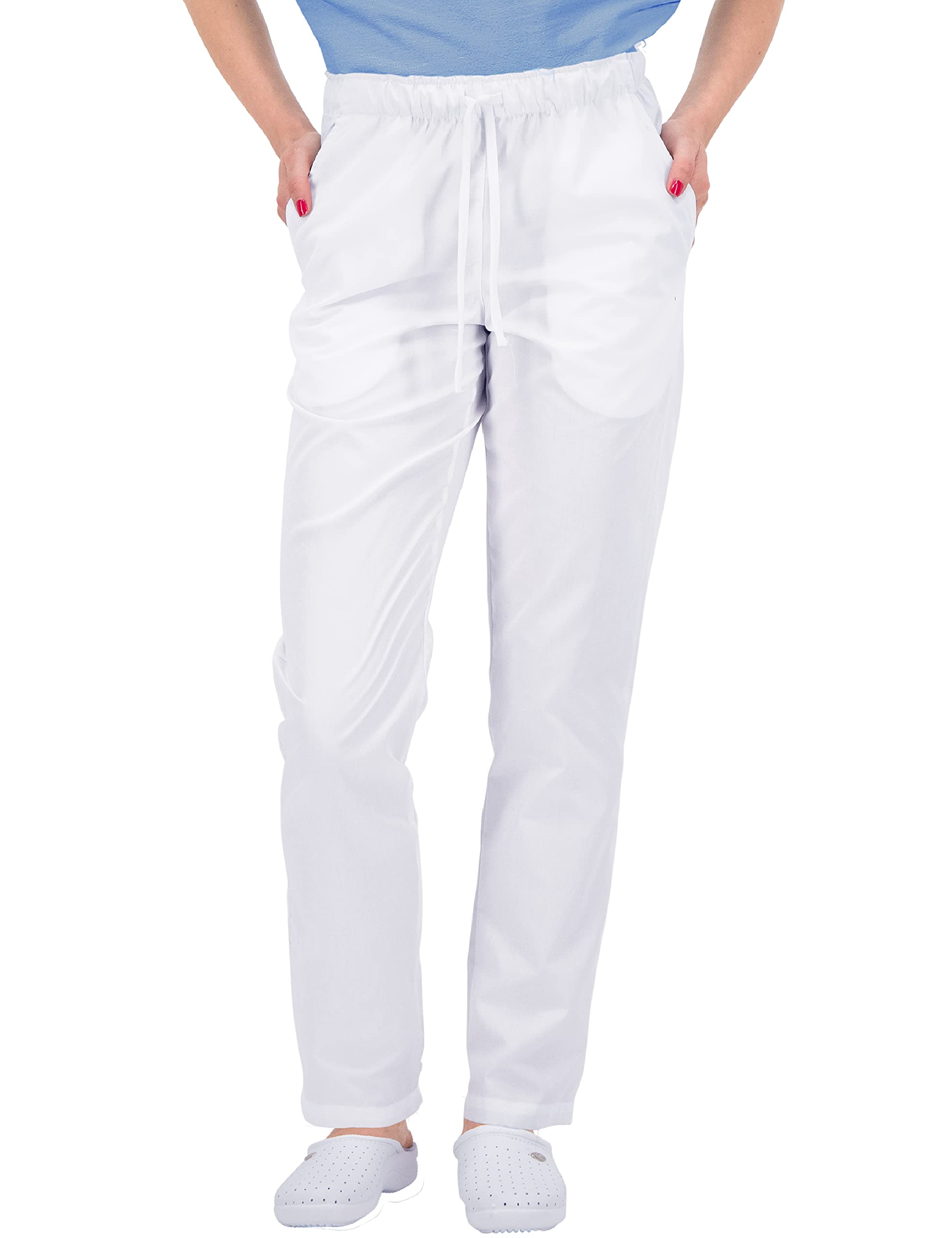 B-well ALESSI Pantalón Sanitario Mujer Cintura Elástica 3 Bolsillos