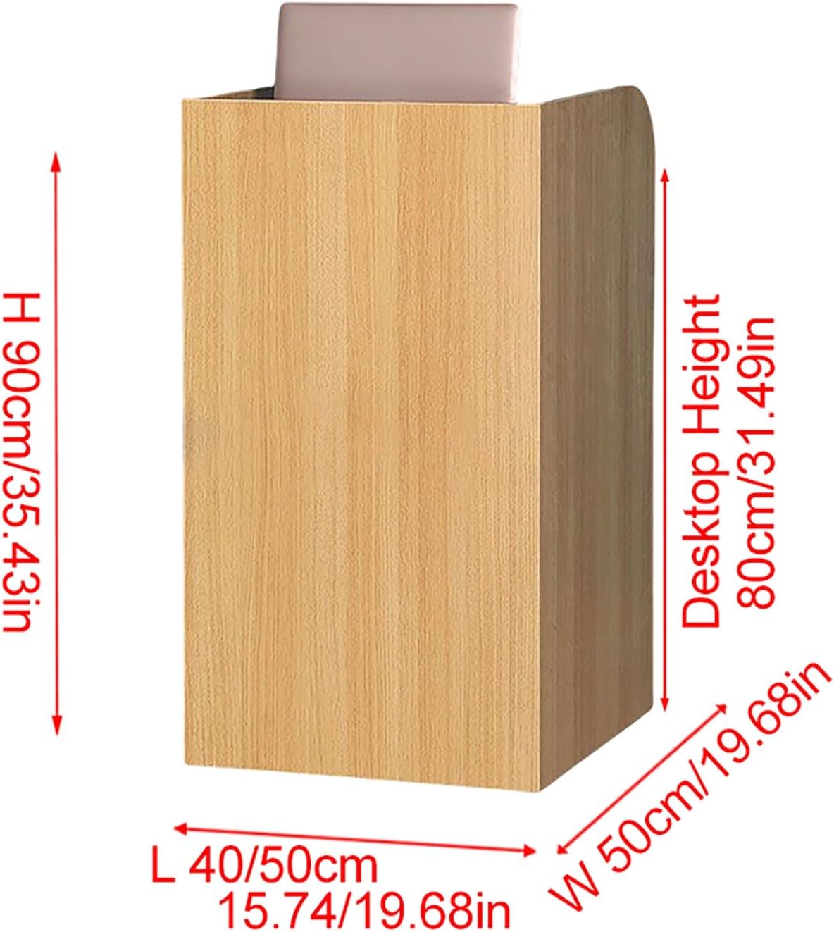 Office Desk Reception Counter Table Reception Counter Wooden Computer Desk Reception Table with Lockable Drawer Show Salon Reception Desk for Supermarket Convenience