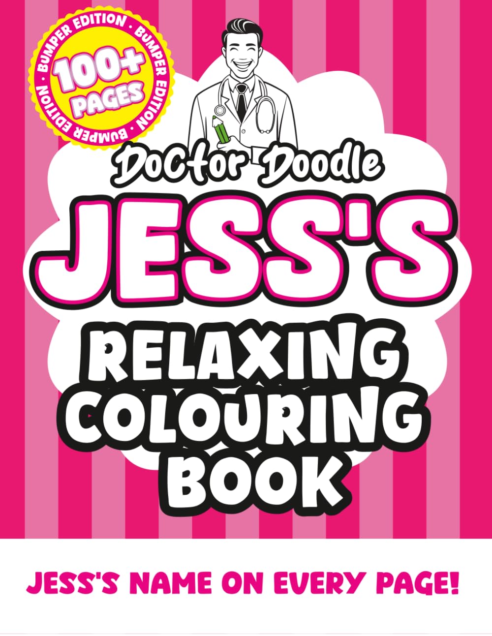 Jess's Relaxing Colouring Book: Relaxing Patterns and Illustrations for All Ages (Relaxing personalised colouring books)