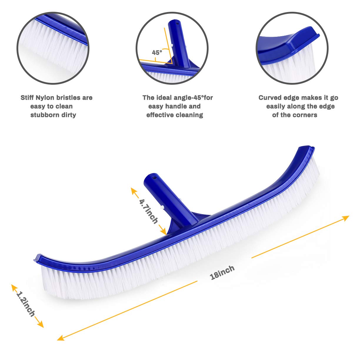 Buy CestMall Pool Cleaning Kit 4PCS Pool Brush Set with 18inch Pool