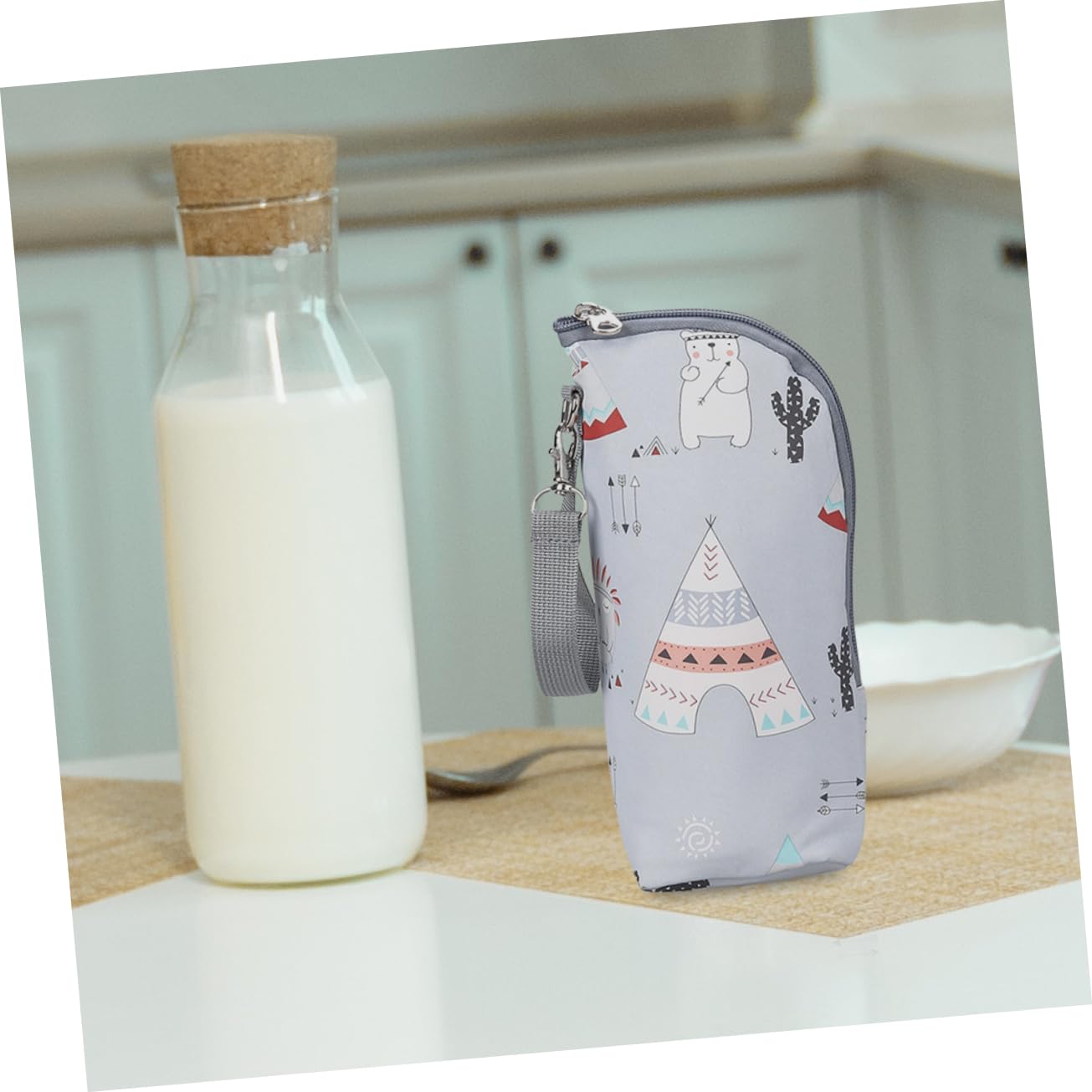 VICASKY 5piezas Bolsa Térmica para Biberones Aislante Pouch Portátil para Almacenamiento De Leche Infantil Compatible La Mayoría De Botellas De Alimentación