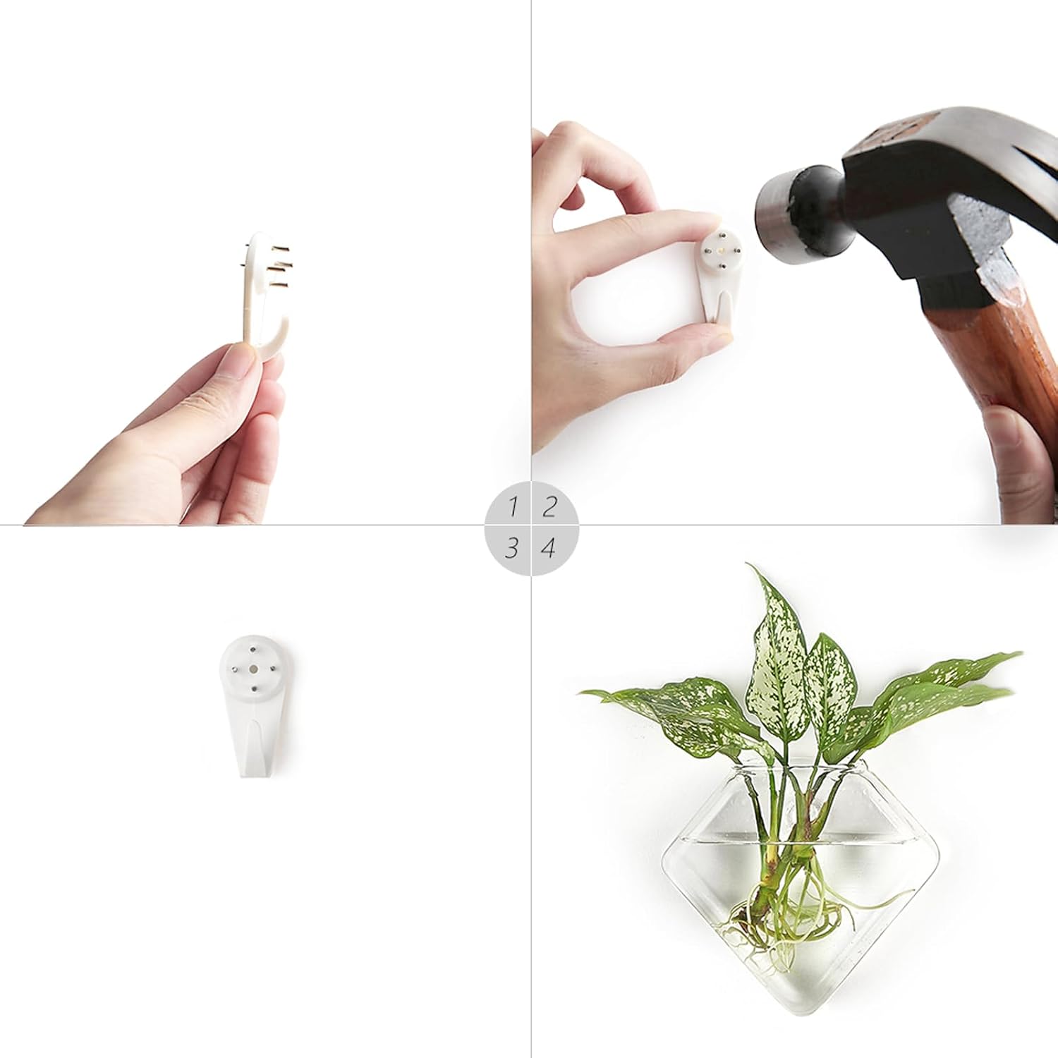 Mkono Wall Planter Hanging Propagation Stations Flower Vase Glass Pots Holder