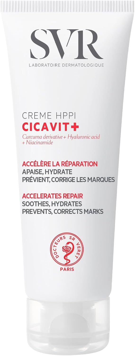 SVR CICAVIT+ HPPI krem – sakinleştirici iz bırakmayan onarım kremi – onarır, rahatlatır ve lekeleri önler – tahriş olmuş ve zayıflamış ciltler için –%94 doğal kökenli içerik maddeleri – 40 ml