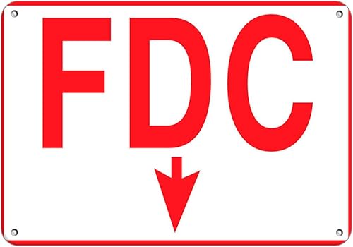 Fdc Señal de peligro de flecha hacia abajo, letrero de aluminio de metal, 10 x 14 pulgadas