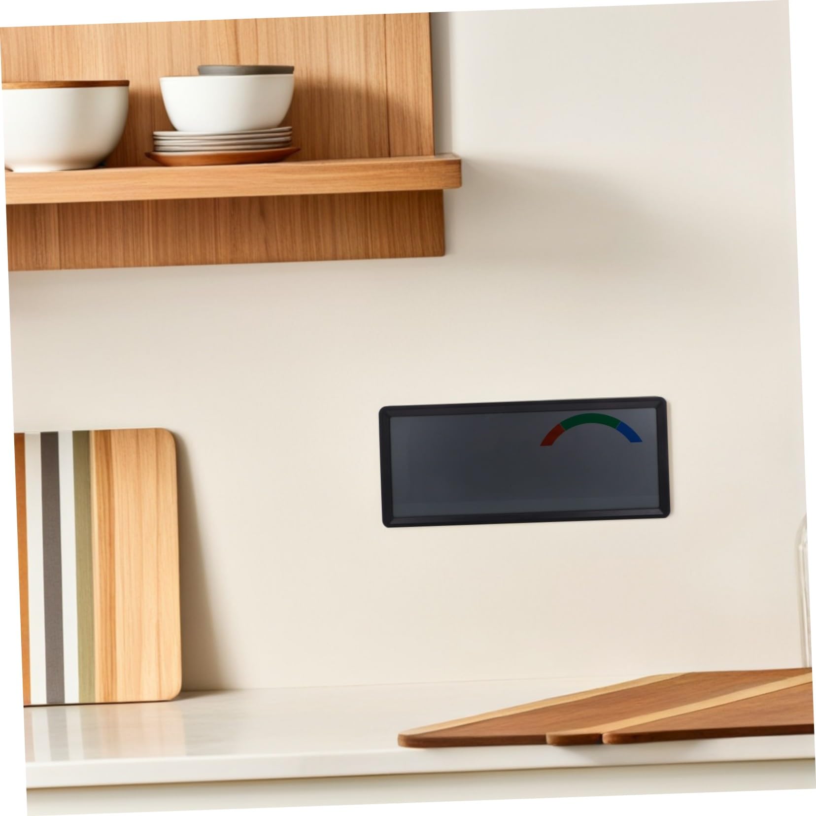ULTECHNOVO Große Digitale LCD Wanduhr mit Alarm und Feuchtigkeitsmessgerät | Schwarzes Abs Gehäuse, 4 Aa Batterien, für Schlafzimmer und Büro, Klare Anzeige für Senioren