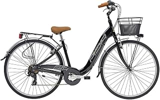 Adriatica Bazam - Bicicleta Touring de mujer de 28 pulgadas, City-Trekking Relax, cambio de 6 velocidades, cuadro de aluminio, talla 45, color negro