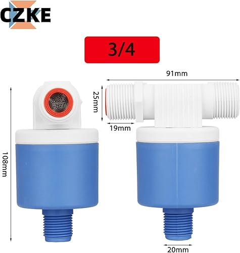 Miniatura 5 de Válvula de bola flotante Válvula de flotador automático Control de nivel de agua instalado fuera del tanque de torre Interruptor de nivel de líquido