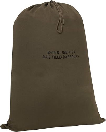 Rothco Bolsa de lona para barracas, bolsa de lona de algodón multifuncional, ideal para el gimnasio, viajes, lavandería y más, color verde oliva, 30