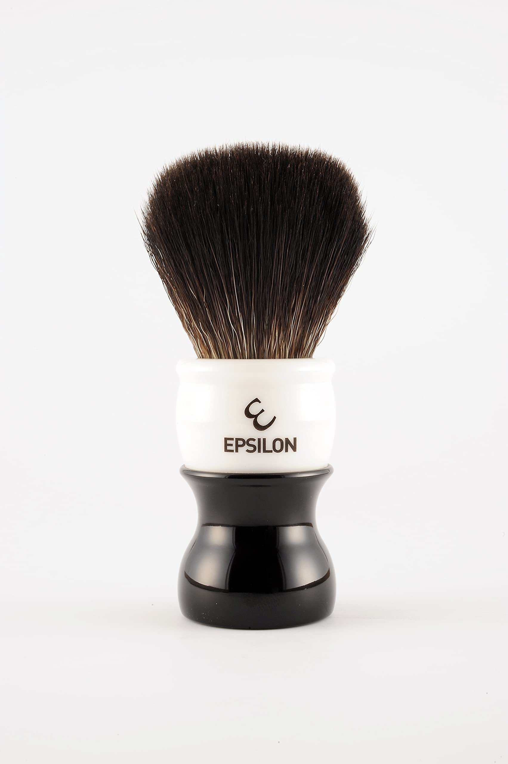 Epsilon Brocha Afeitar Fibra Negra Blanca & Negra 52/26mm, Estándar, Único