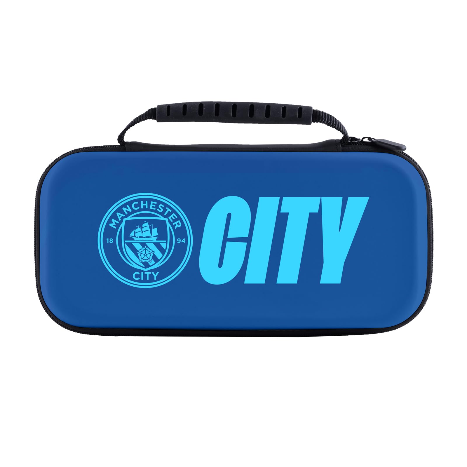 Head Case Designs Officially Licensed Manchester City Man City FC City Badge Graphic Logo Blue Hard Storage Travel Carry Case Compatible With Nintendo Switch 2