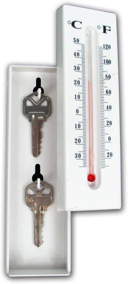 Thermometer Hide A Key Home Security Hider Lock Hidden Spare Keys