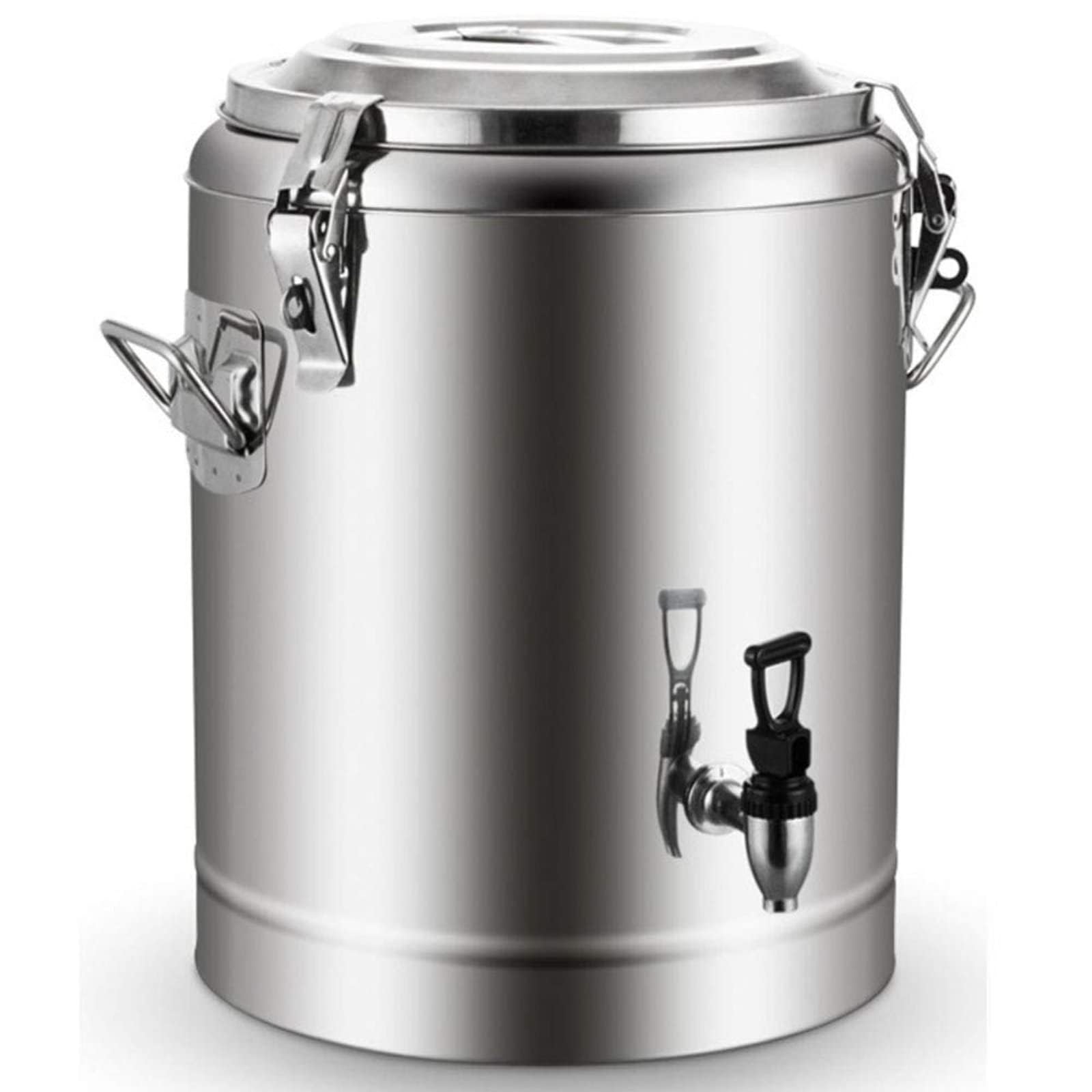 Dispenser per Bevande Isolato in Acciaio Inossidabile, Secchiello per tè al Latte A Doppio Strato, Bollitore per Urna per caffè con Rubinetto,20l