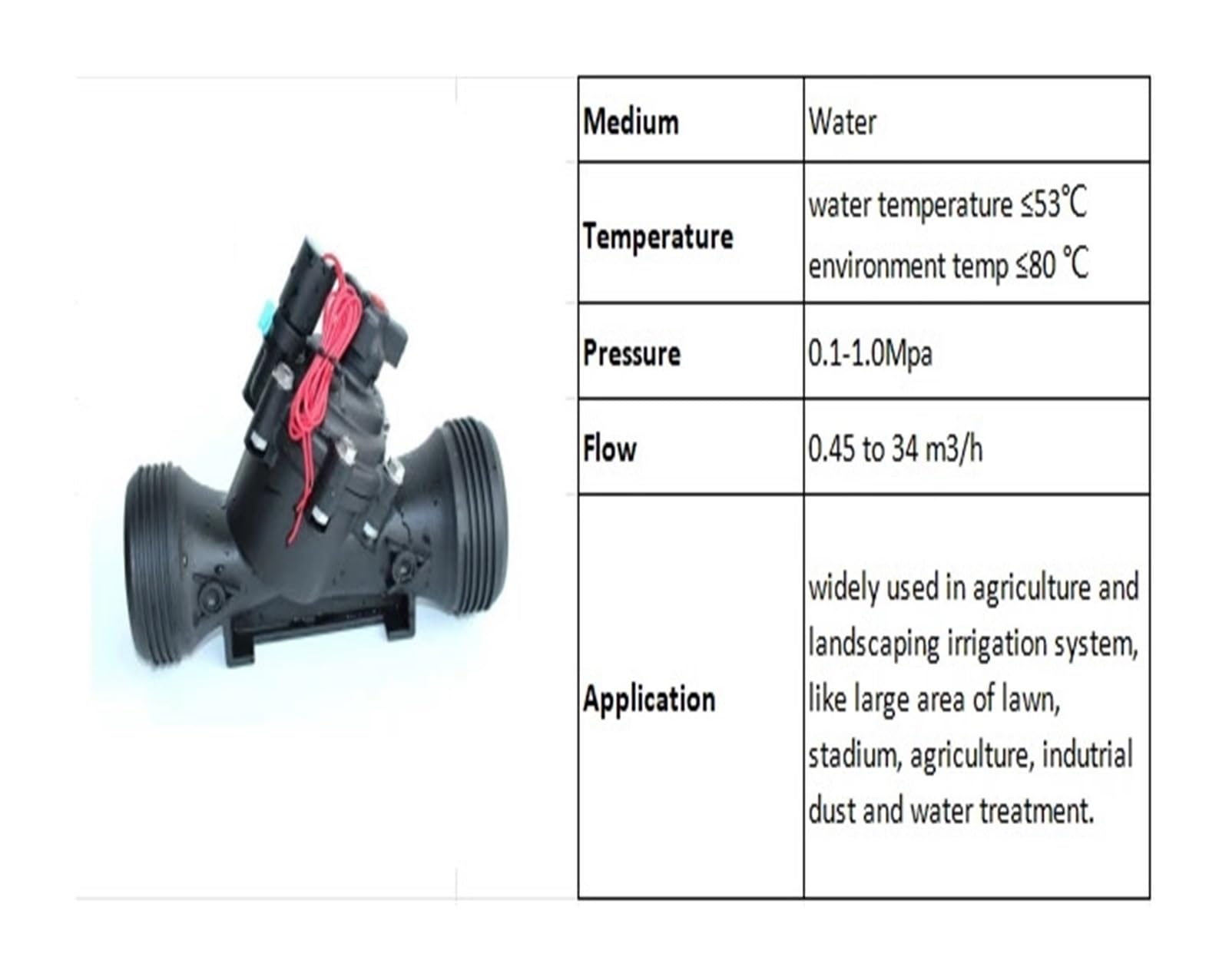 Electroválvula de riego de 2 Pulgadas, 220 V, 12 V, 24 V CC, con Enclavamiento y regulación de caudal for riego agrícola.(DC Latching)