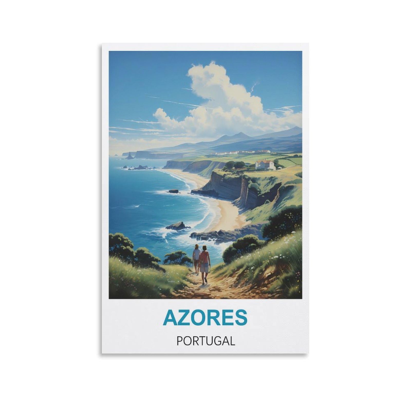 Metal Bar Signs Vintage Azores Portugals,Art Plaque Poster Wall Decor for Home Tool Room Bar Club Restaurant Cafe 15x30cm