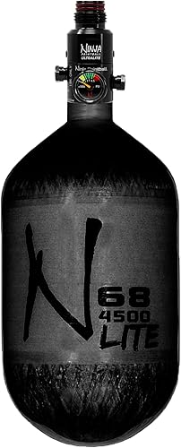 Miniatura 2 de Ninja Paintball Sistema de tanque de aire comprimido HPA de fibra de carbono 684500 Lite con regulador