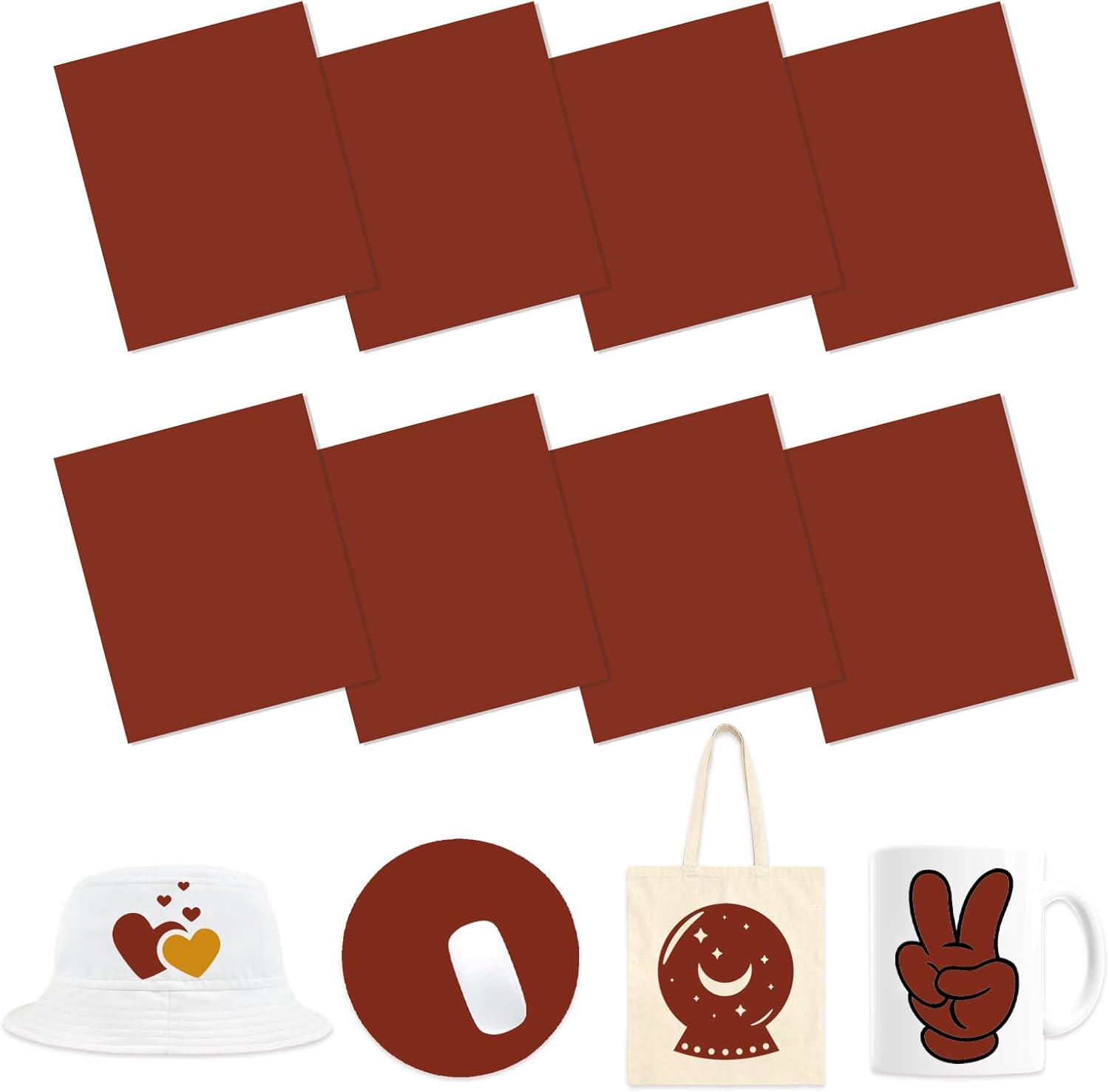 HTVSTD Sublimation Transfer Ink Paper - 23 pcs 12" x 10" Solid Color Sublimation Transfer Sheets for Tumbler T-Shirts Mugs DIY Sublimation Transfer Paper